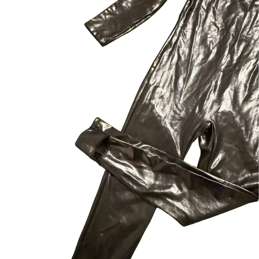 Kids Shiny Black Bodysuit - Picture 3 of 5